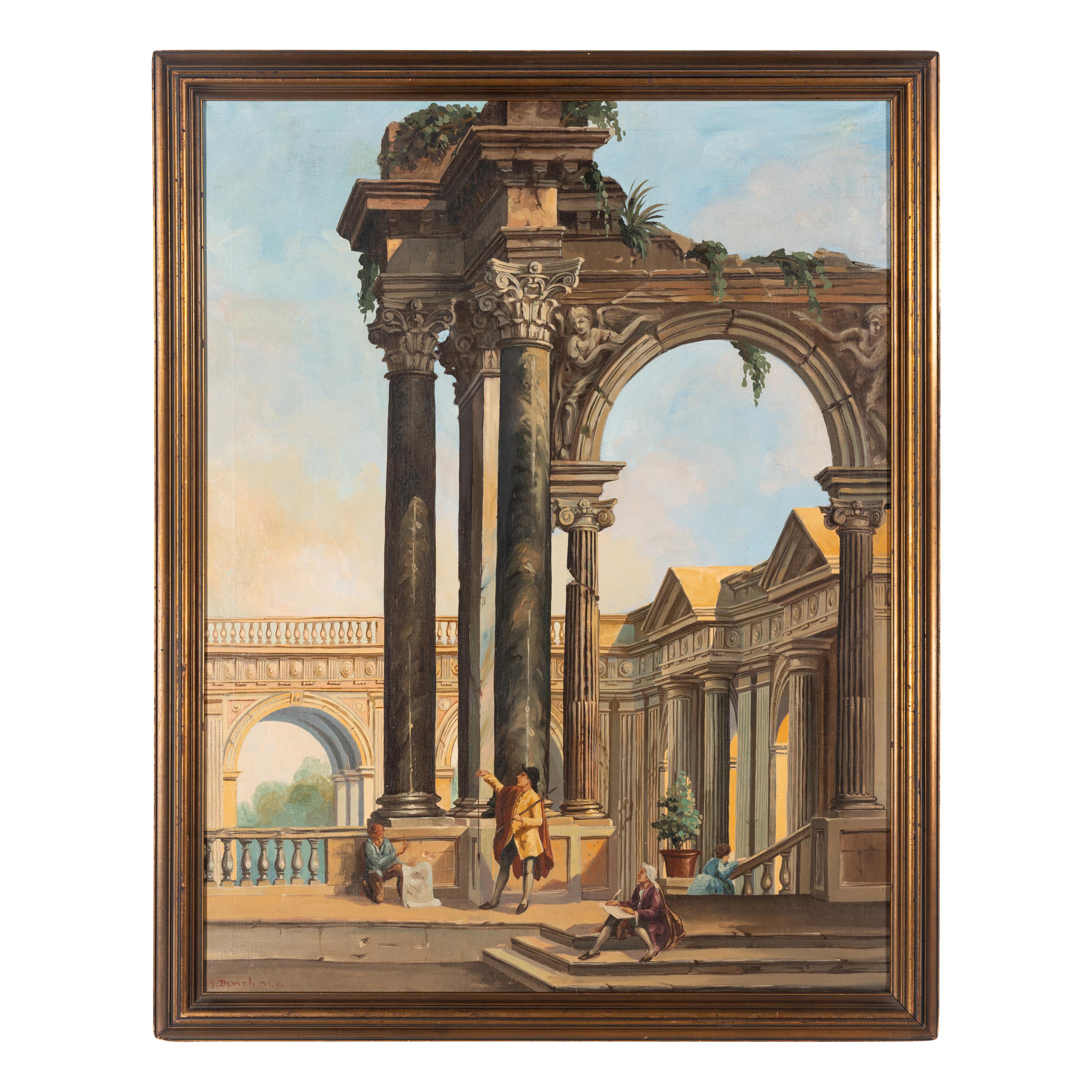 Italian School, First Half 20th Century — Capriccio with Ruins