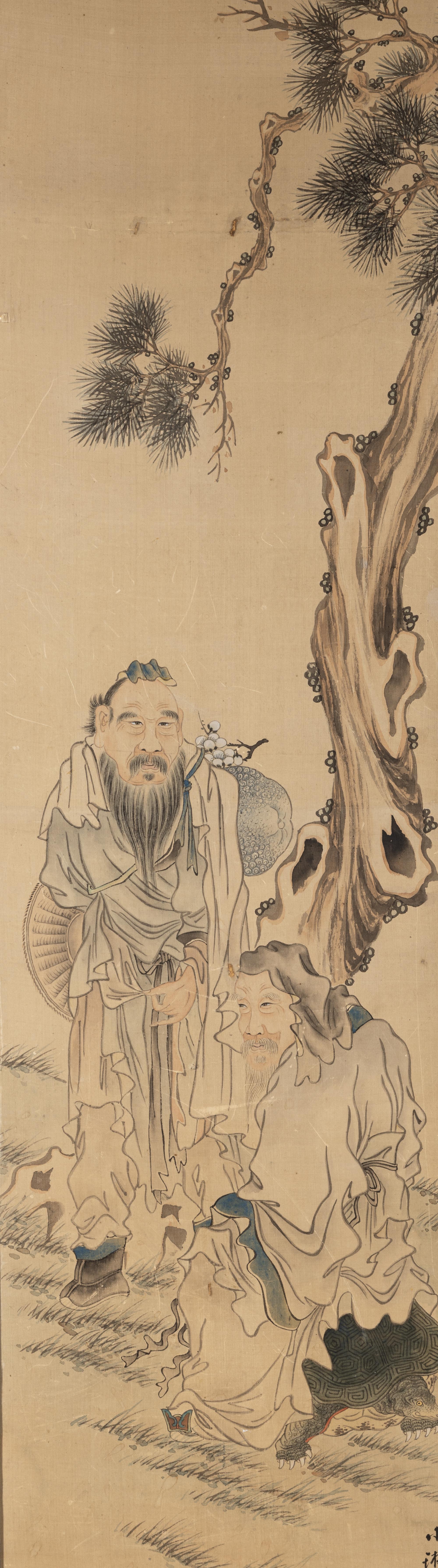Two Korean Ink and Color Paintings