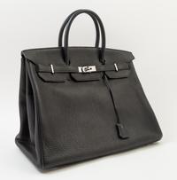 An Hermès Black Togo 40cm Birkin Bag, 16" x 11.25" x 8"; Handle drop: 5.5".