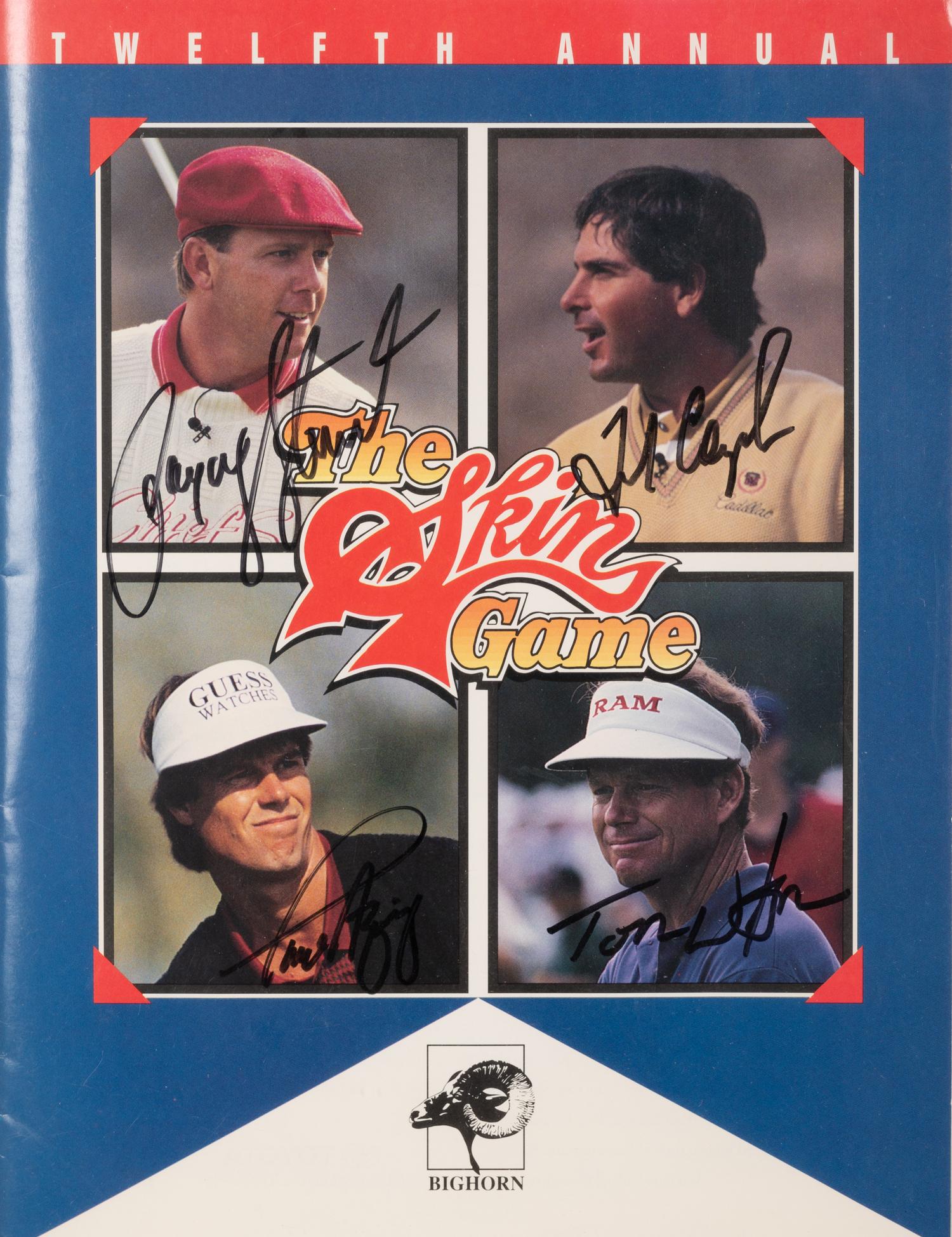 A Multi-Signed Autograph Skins Game Golf Program Including Payne Stewart (Beckett Authentication Services Letter BAS Certified)