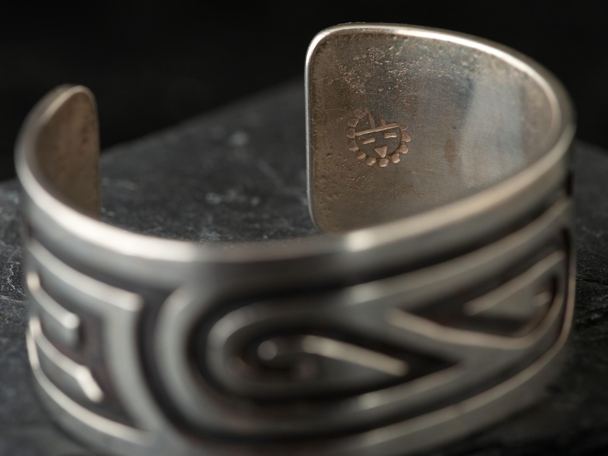 Silver Overlay Cuff Bracelet