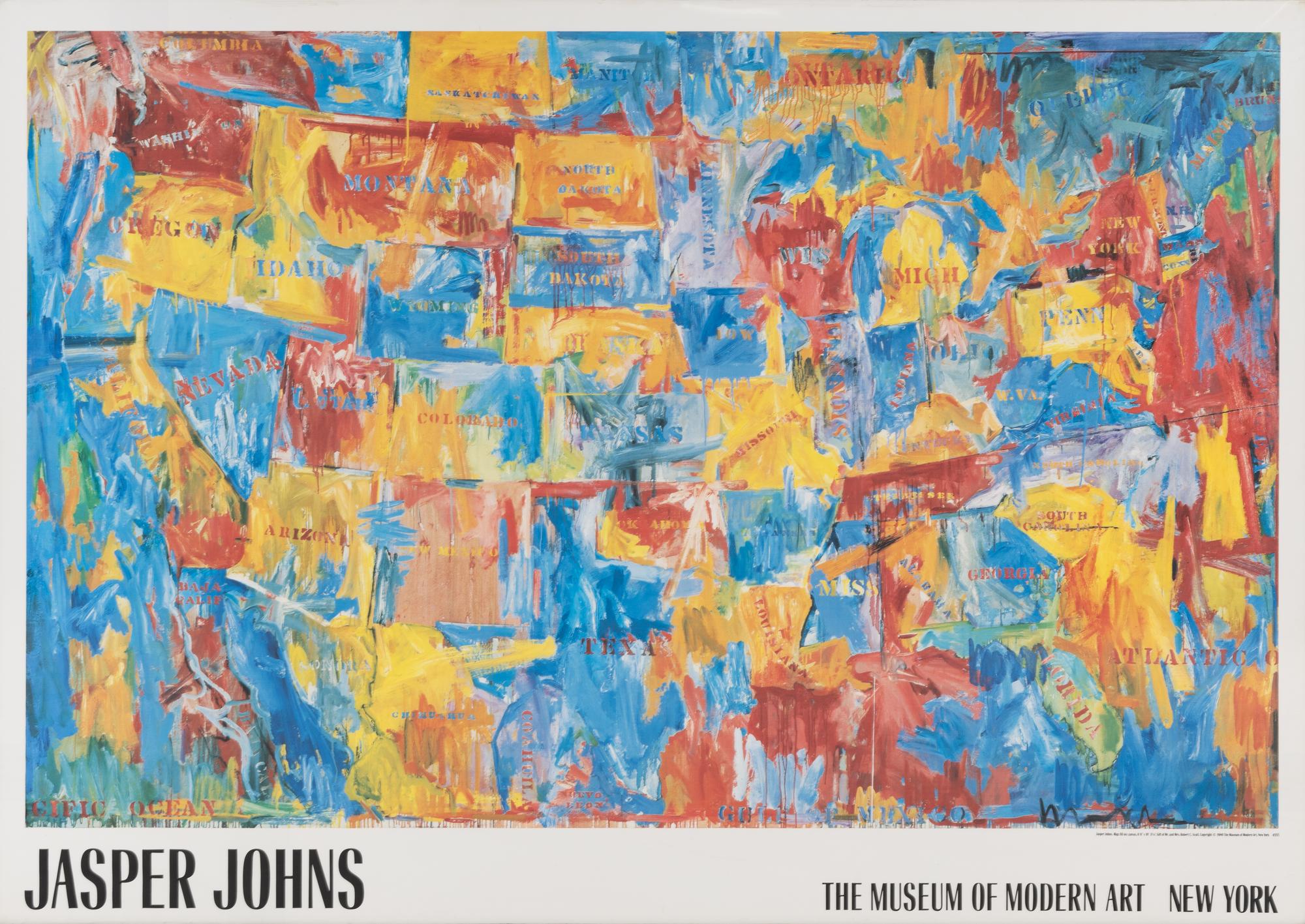 Exhibition poster from the Museum of Modern Art (Map), 1989
