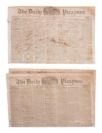 [MEXICAN WAR]. 200+ New Orleans newspapers, incl. Daily Picayune issues with Mexican War coverage.