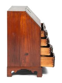 A Chippendale Shell-Carved Mahogany Block-Front Slant-Front Desk