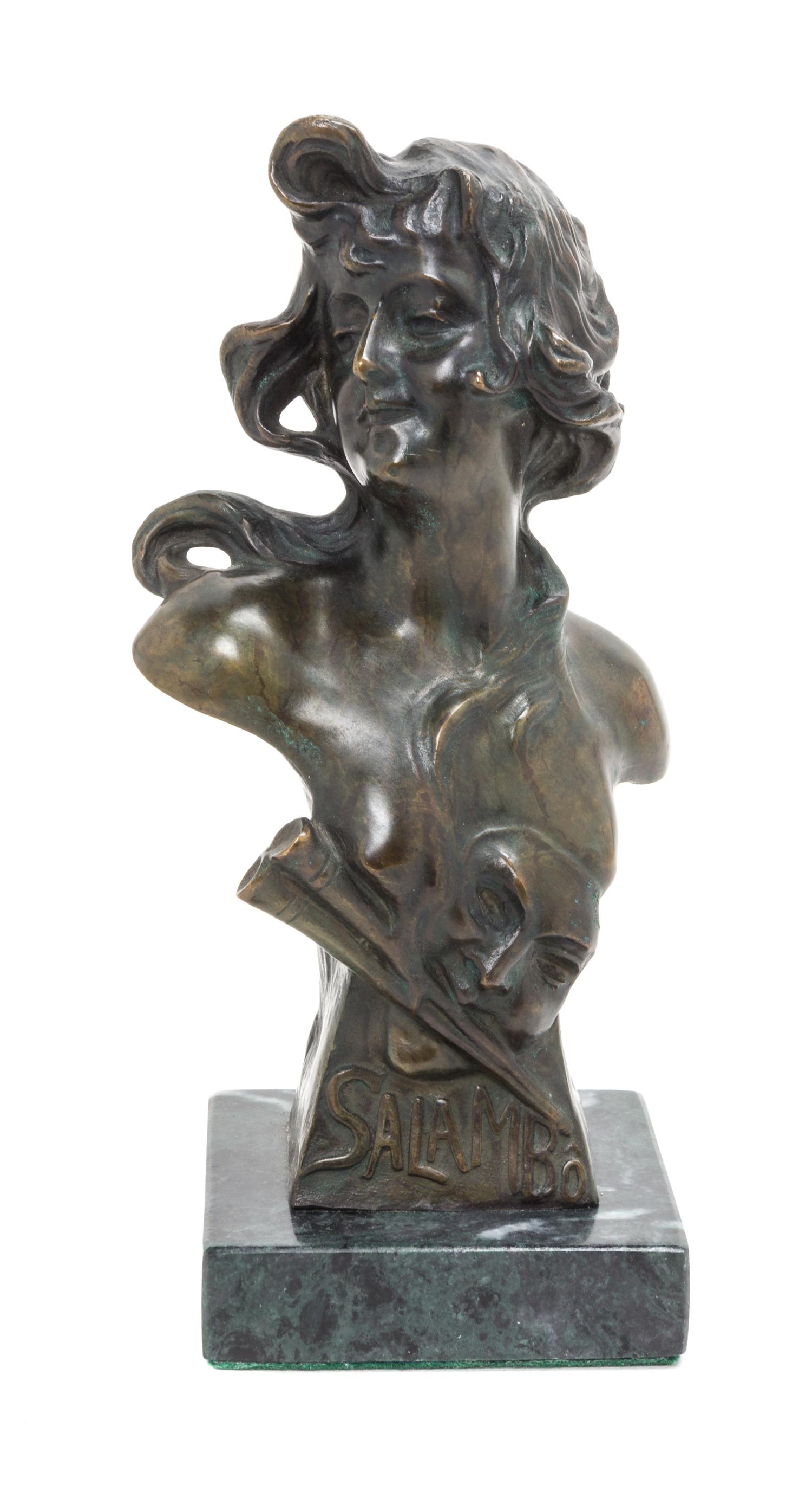 A French Bronze Bust Height 8 inches. — AFTER EMMANUEL VILLANIS, LATE 19TH CENTURY