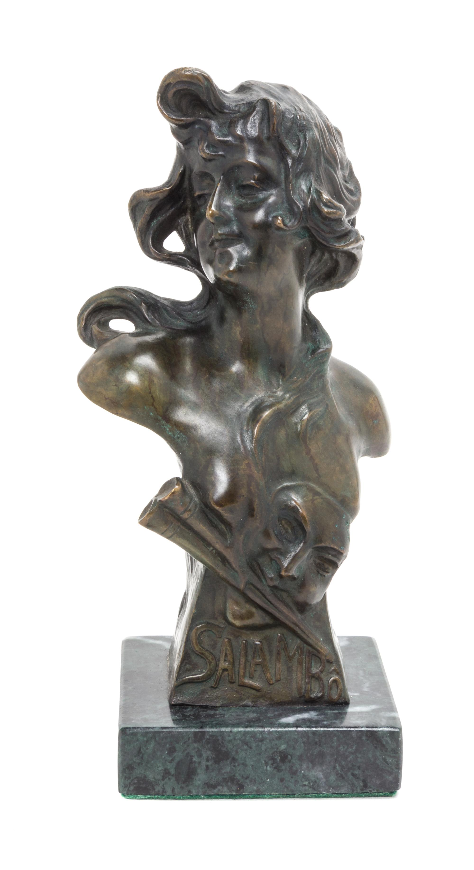 A French Bronze Bust Height 8 inches. — AFTER EMMANUEL VILLANIS, LATE 19TH CENTURY