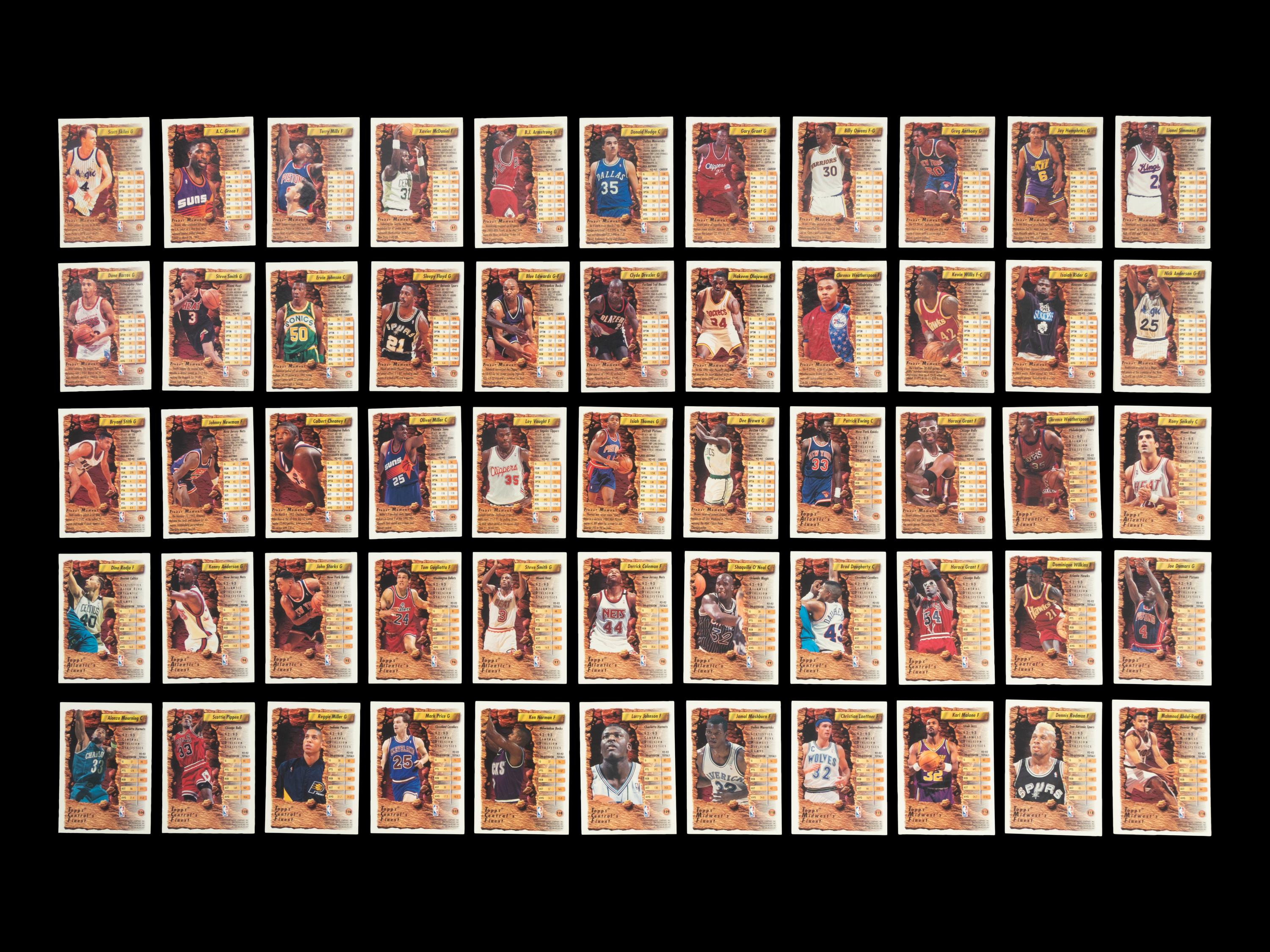 A 1993-94 Topps Finest Basketball Complete Set of 220 Cards