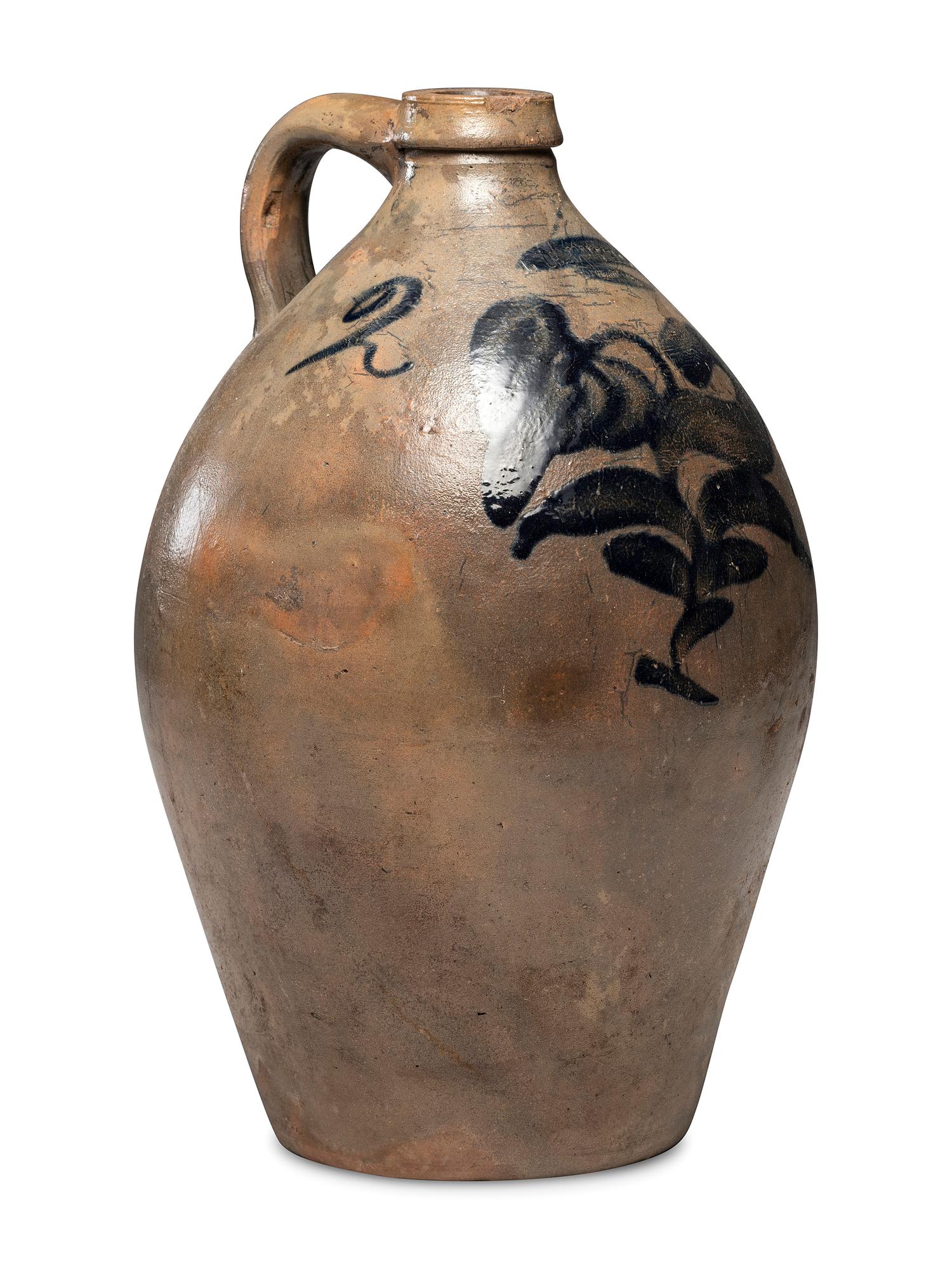 A J. B. Maxfield Two-Gallon Cobalt Decorated Stoneware Jug