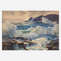 John Whorf (American, 1903-1959) Crashing Waves