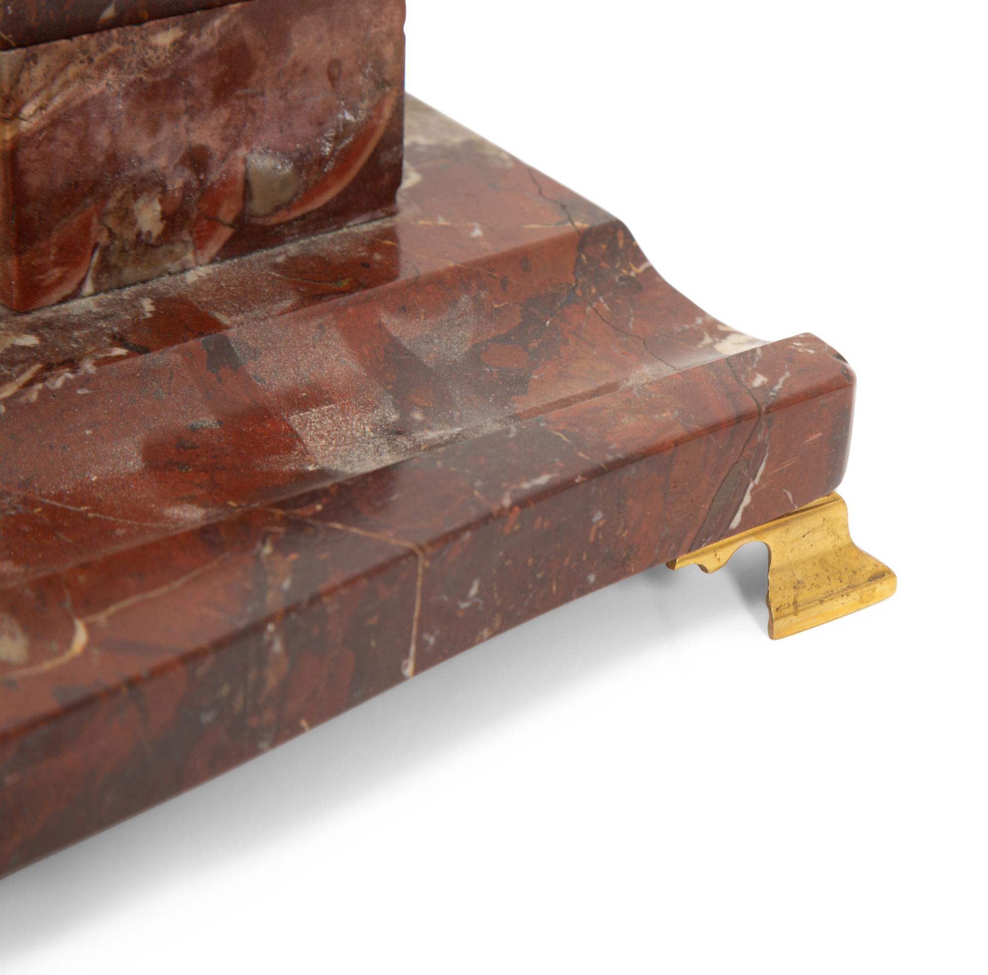 A German Rouge/Grey Marble Standish