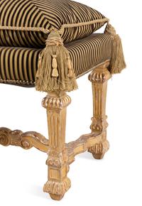 A Louis XIV Style Giltwood Tabouret