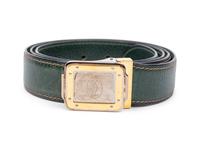 Cartier, Must de Cartier Green Leather Belt