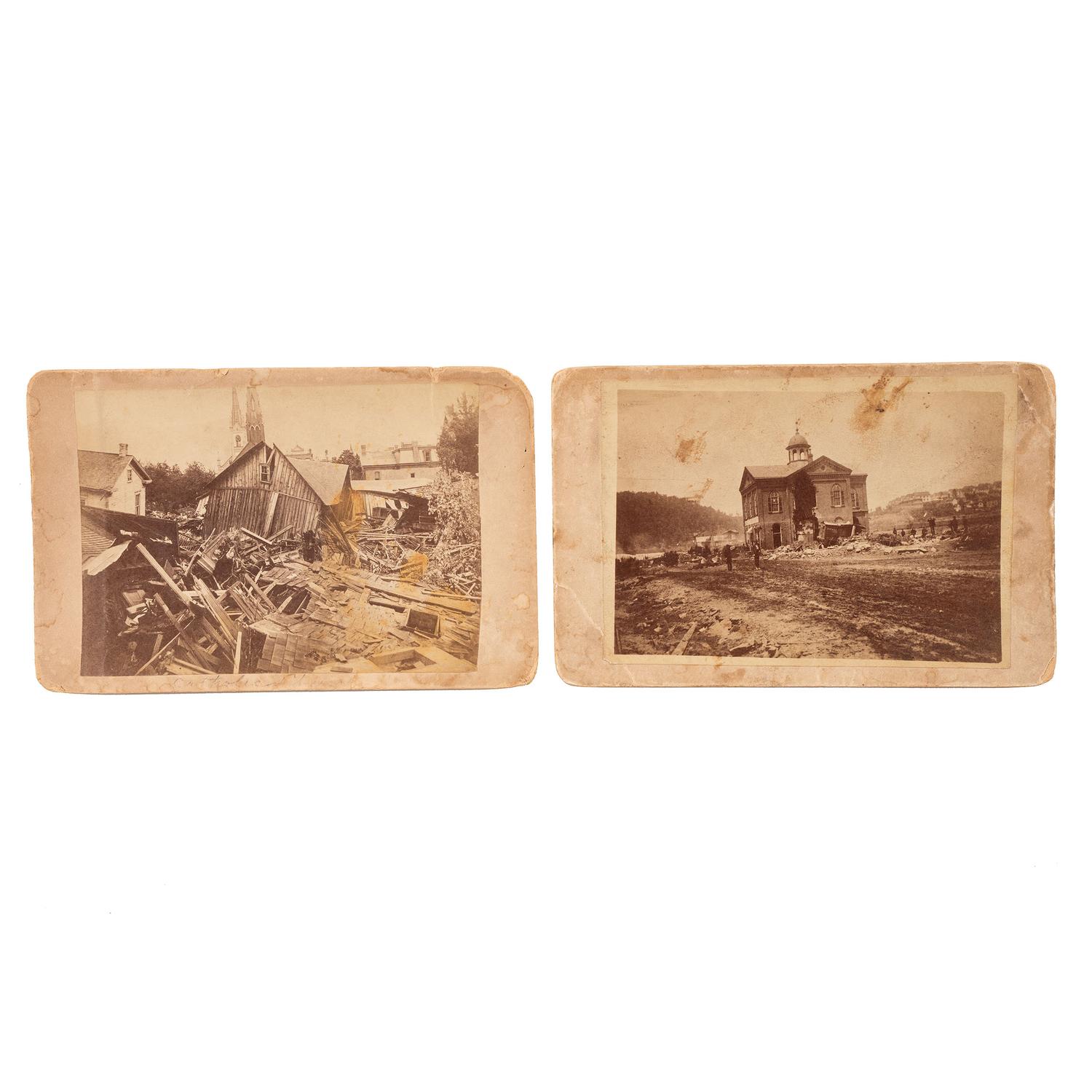[EARLY PHOTOGRAPHY]. A group of photographs featuring cities, interiors, and landscapes, comprising: