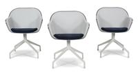 A Set of Three Italian Modern Metal Mesh Chairs Height 30 1/2 x width 24 x depth 23 inches. — ANTONIO CITTERIO, MID 20TH CENTURY