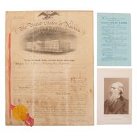 [Early Photography] Group of Items Identified to 19th century Photographers, incl. Abraham Bogardus.