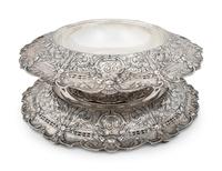 An American Silver Centerpiece Bowl with Undertray — GORHAM MFG. CO., PROVIDENCE, RI, CIRCA 1925