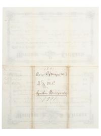 [CIVIL WAR] -- [RECONSTRUCTION]. 1871 Kentucky Marriage License and Certificate for formerly enslaved man and woman, incl. 117th US Colored Troop Pvt. Oscar Leftridge.