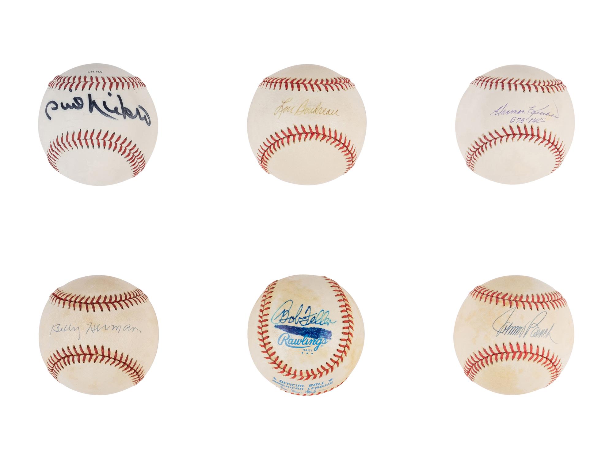 A Group of 24 Baseball Hall of Fame Single Signed Autograph Baseballs (Beckett Authentication Services, PSA)