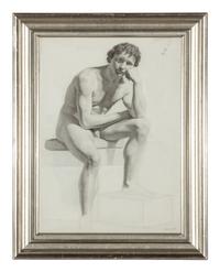 A Group of Three Male Nudes , 1824-1830