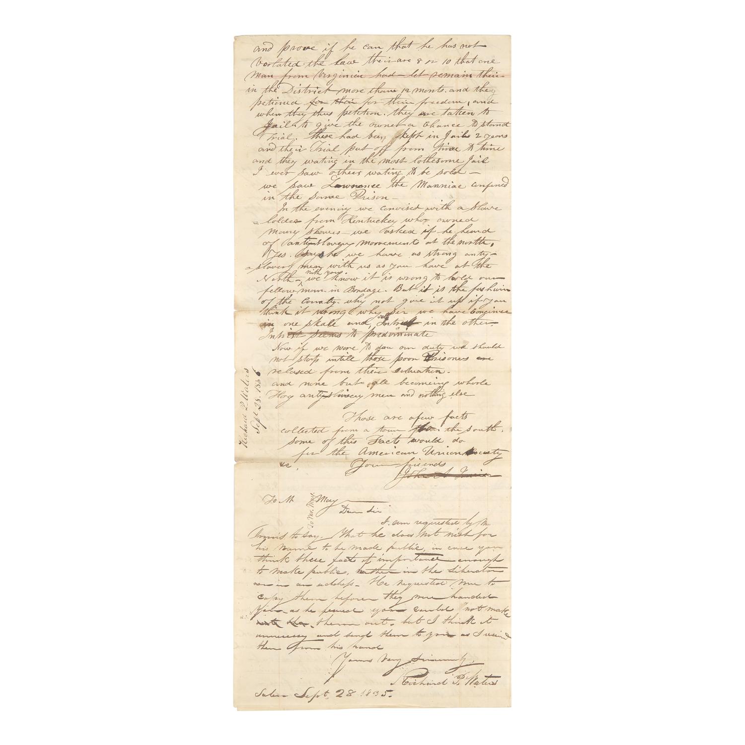 [African-Americana] "A Tour to the South" , A Revealing Firsthand Account of Slavery in Antebellum Virginia and Washington, D.C.