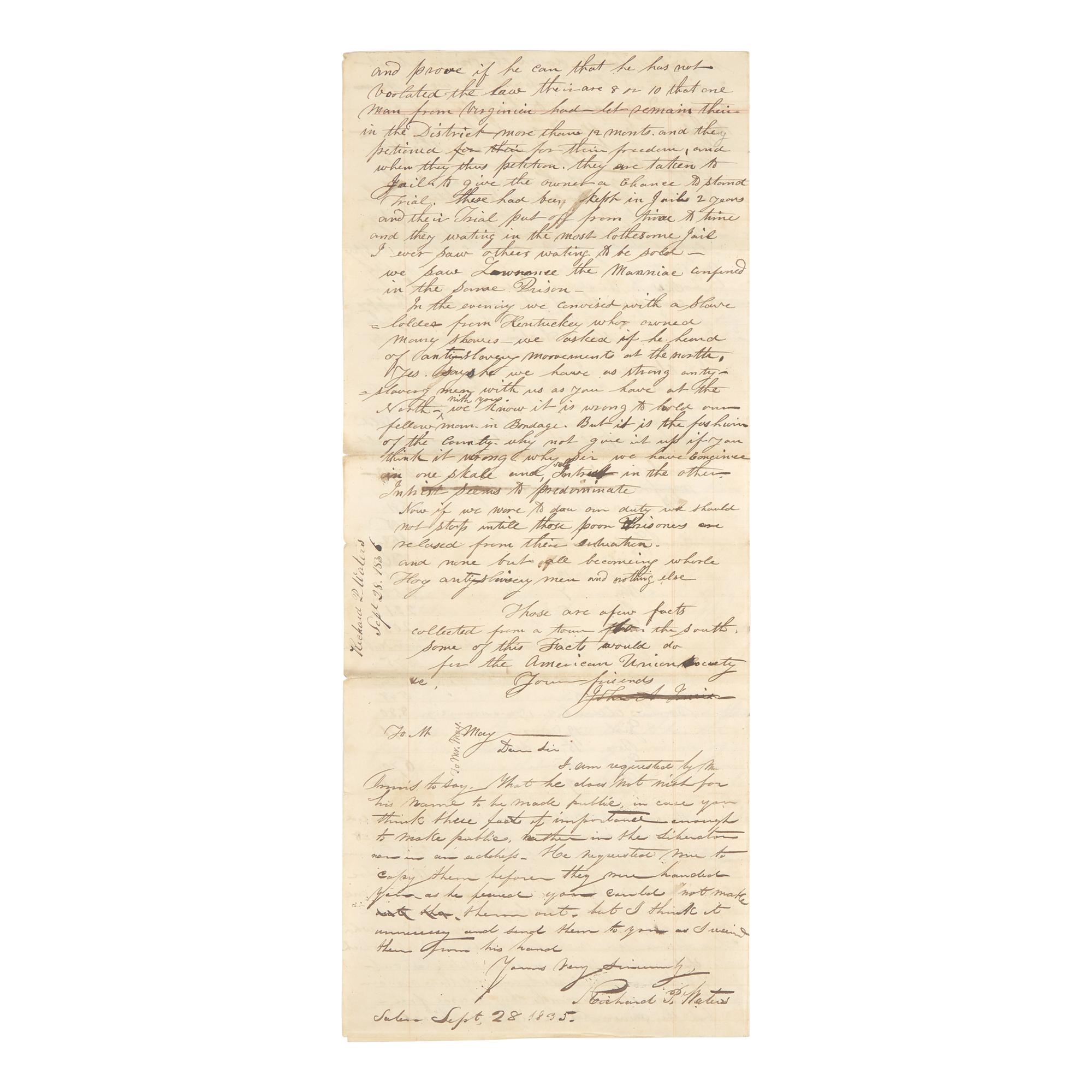 [African-Americana] "A Tour to the South" , A Revealing Firsthand Account of Slavery in Antebellum Virginia and Washington, D.C.