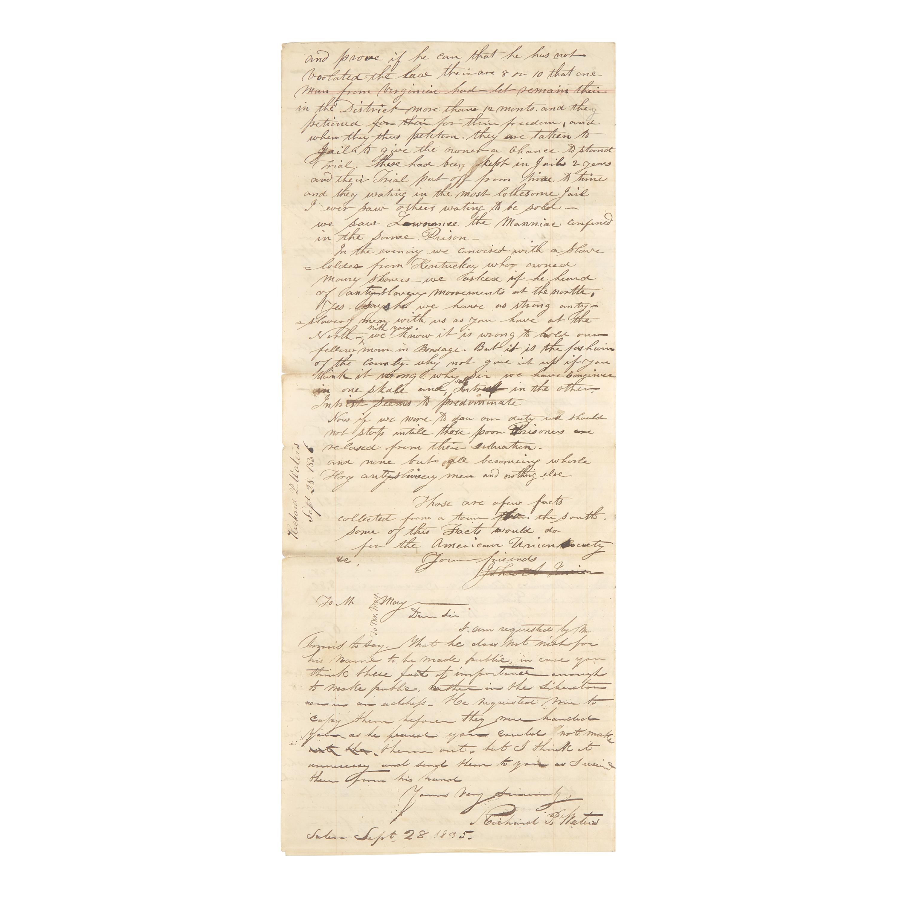 [African-Americana] "A Tour to the South" , A Revealing Firsthand Account of Slavery in Antebellum Virginia and Washington, D.C.