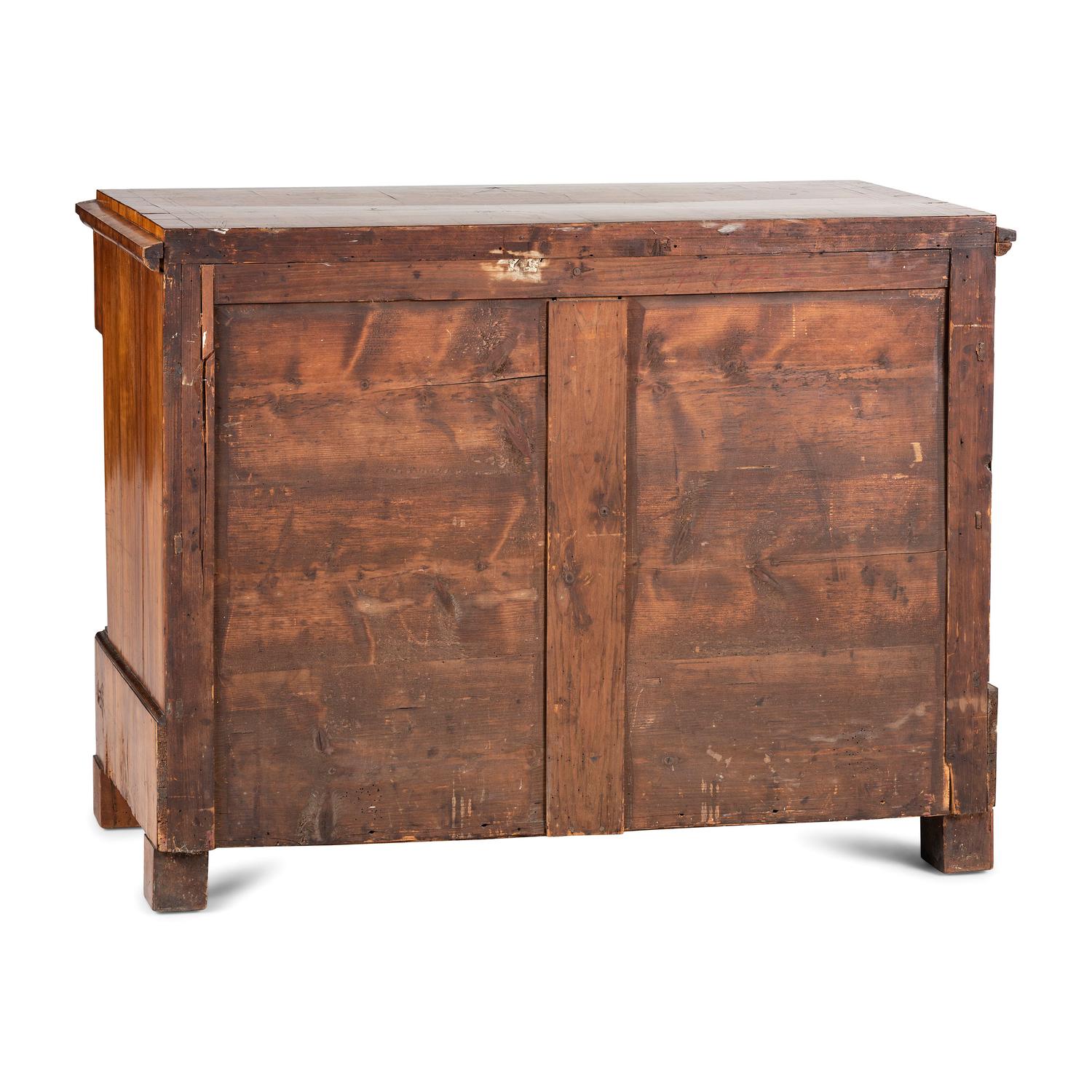 A Biedermeier Figured Walnut Chest of Drawers