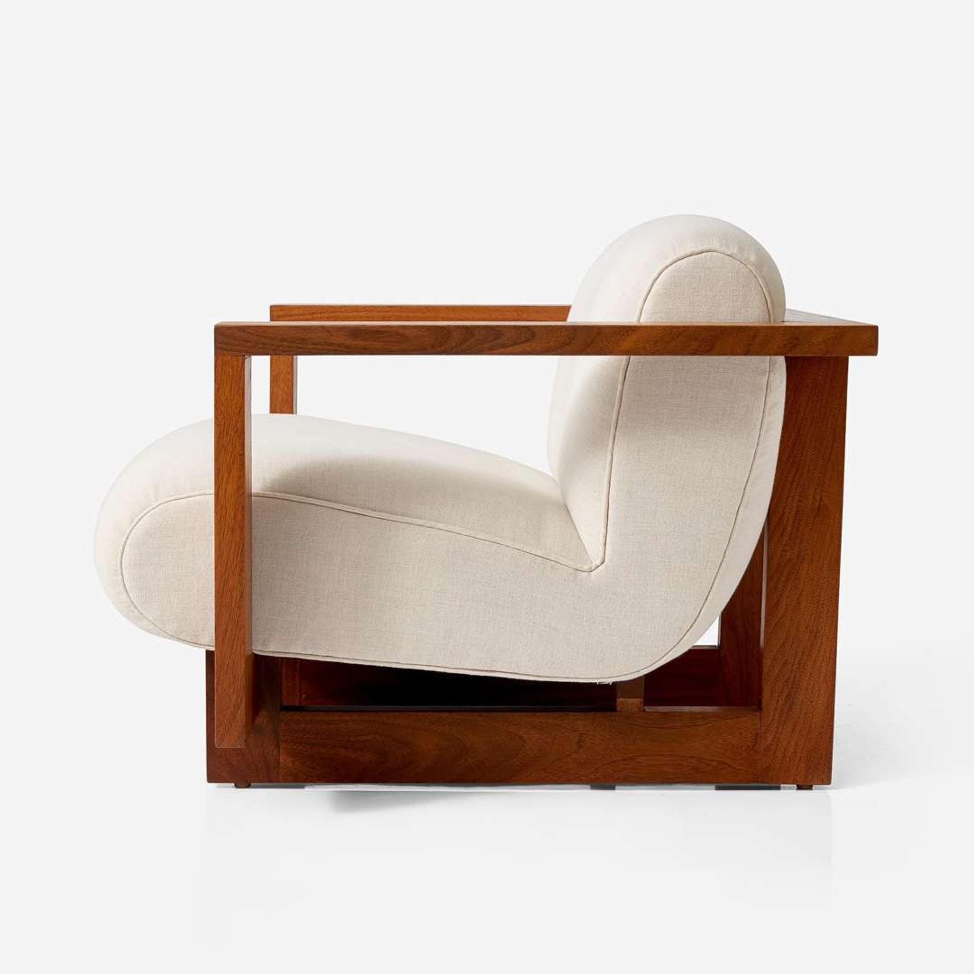 Vladimir Kagan (American, 1927-2016) Cubist Chair, Model 6724A, and Child's Cubist Club Chair, Vladimir Kagan Design Group, USA, designed 1967, the present lot circa 2005