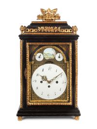 An Austrian Ebonized and Parcel Gilt Bracket Clock