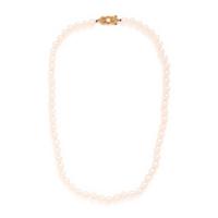 Collection of Four Cultured Pearl and Yellow Gold Necklaces