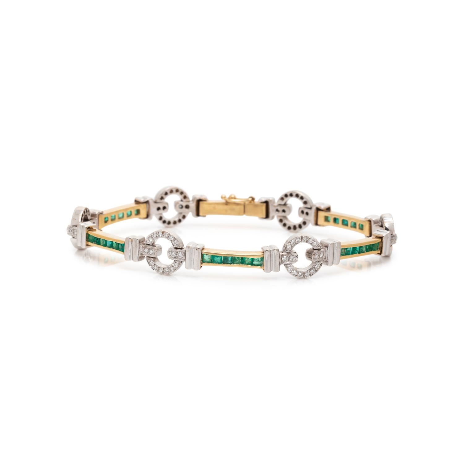EMERALD AND DIAMOND BRACELET