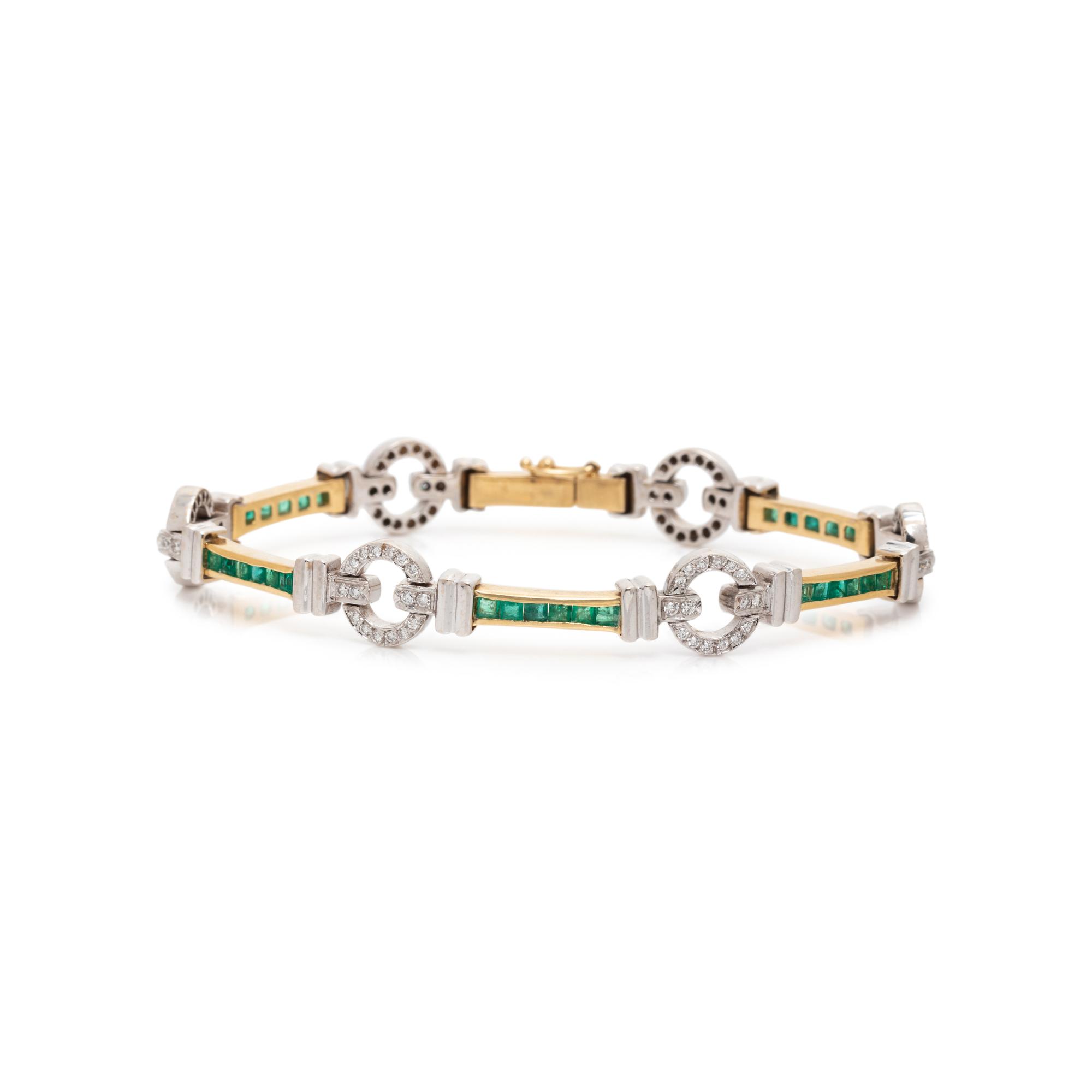 EMERALD AND DIAMOND BRACELET