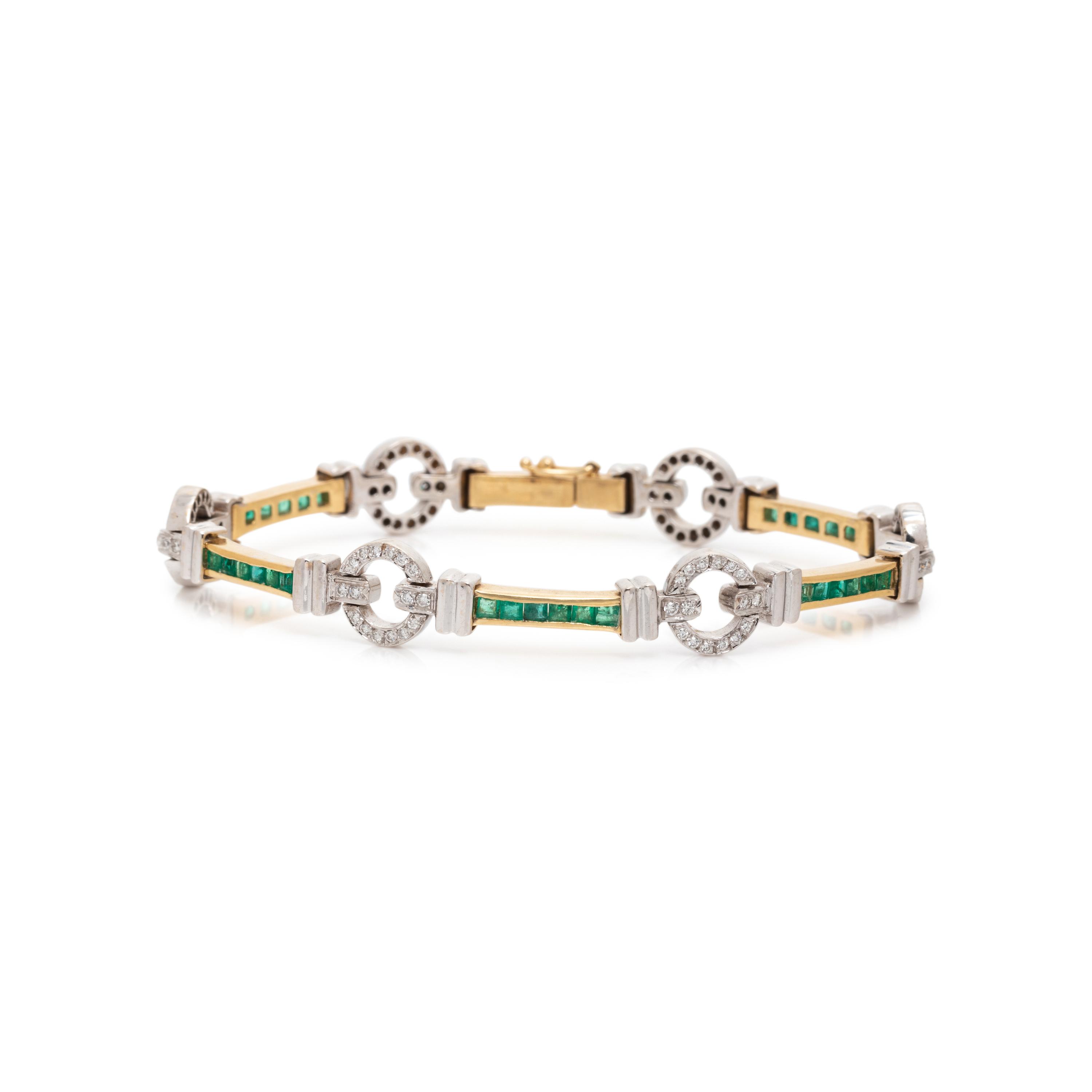 EMERALD AND DIAMOND BRACELET
