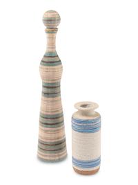 Tall Bottle Vase & Stopper together with a Bitossi Vase