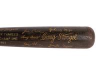 A 1951 New York Yankees World Series Champions Presentation Black Bat,