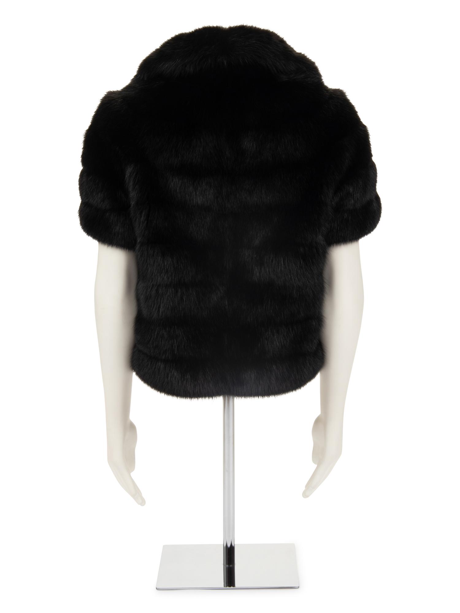J. Mendel Fox Fur Short Sleeve Jacket