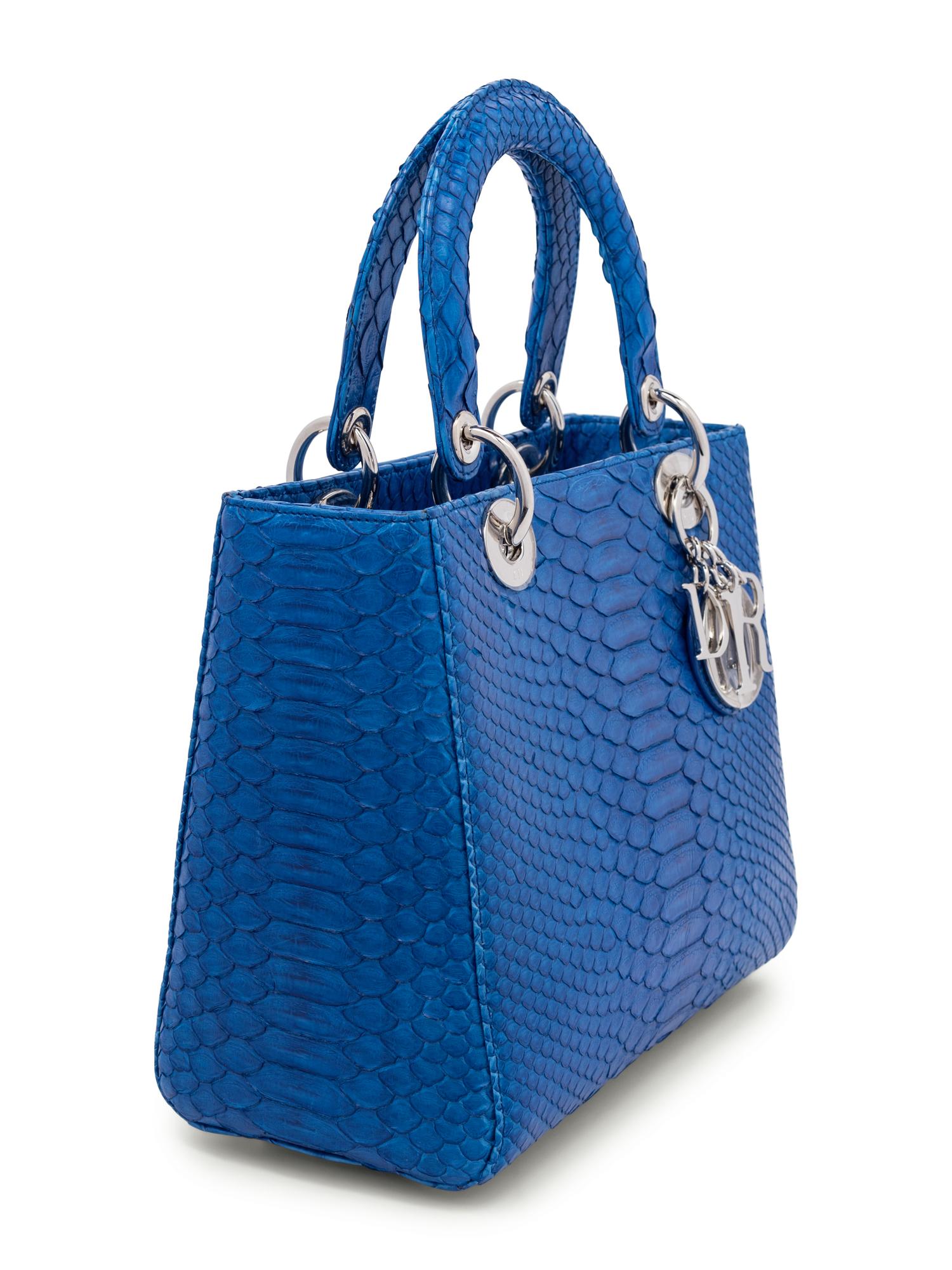 Christian Dior Blue Python Small Lady Dior Bag, 2012
