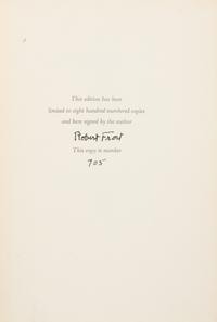 FROST, Robert (1874-1963). A Masque of Reason. New York: Henry Hold and Company, 1945. FIRST EDITION, LIMITED EDITION, SIGNED.