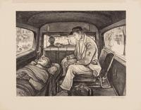 A group of six American prints (Ruth Chaney, Basketball ; Maxim Gottlieb, The Village Thief ; John Gregory, Cortez Street, Boston ; Lawrence Kupferman, Victorian Mansion ; Reginald Marsh, Star Burlesque ; William Sharpe, Ambulance )