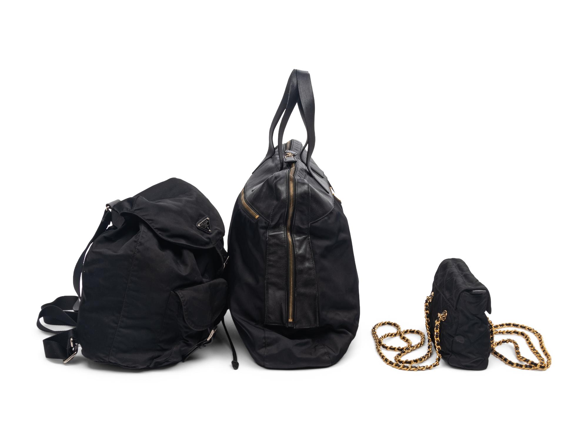 Three Prada Nylon Bags