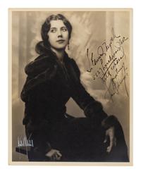 [20TH-CENTURY OPERA SINGERS]. A group of 5 photographs or photographic prints of opera singers from the 1930s, most signed, comprising images of: