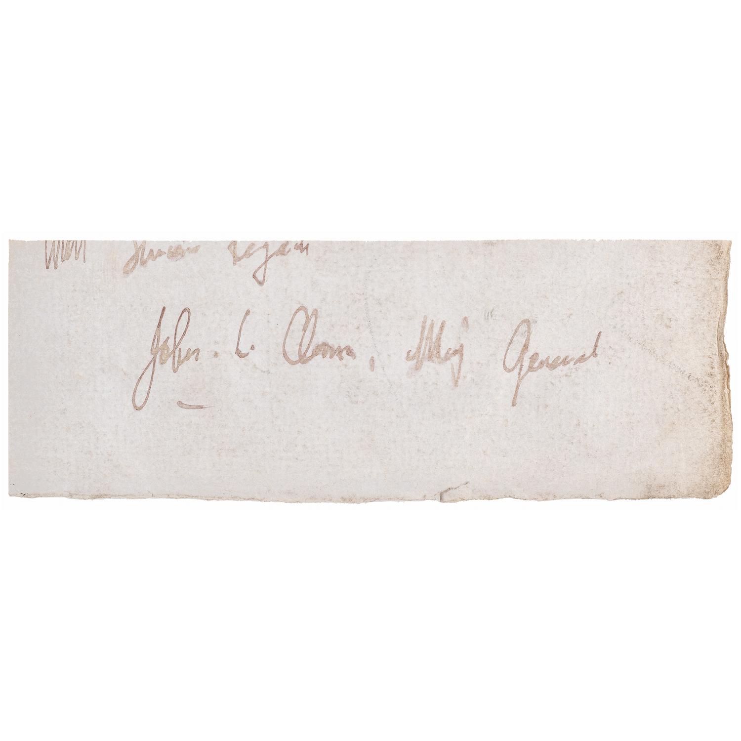 Johnny Clem CDV with Clipped Signature as Major General