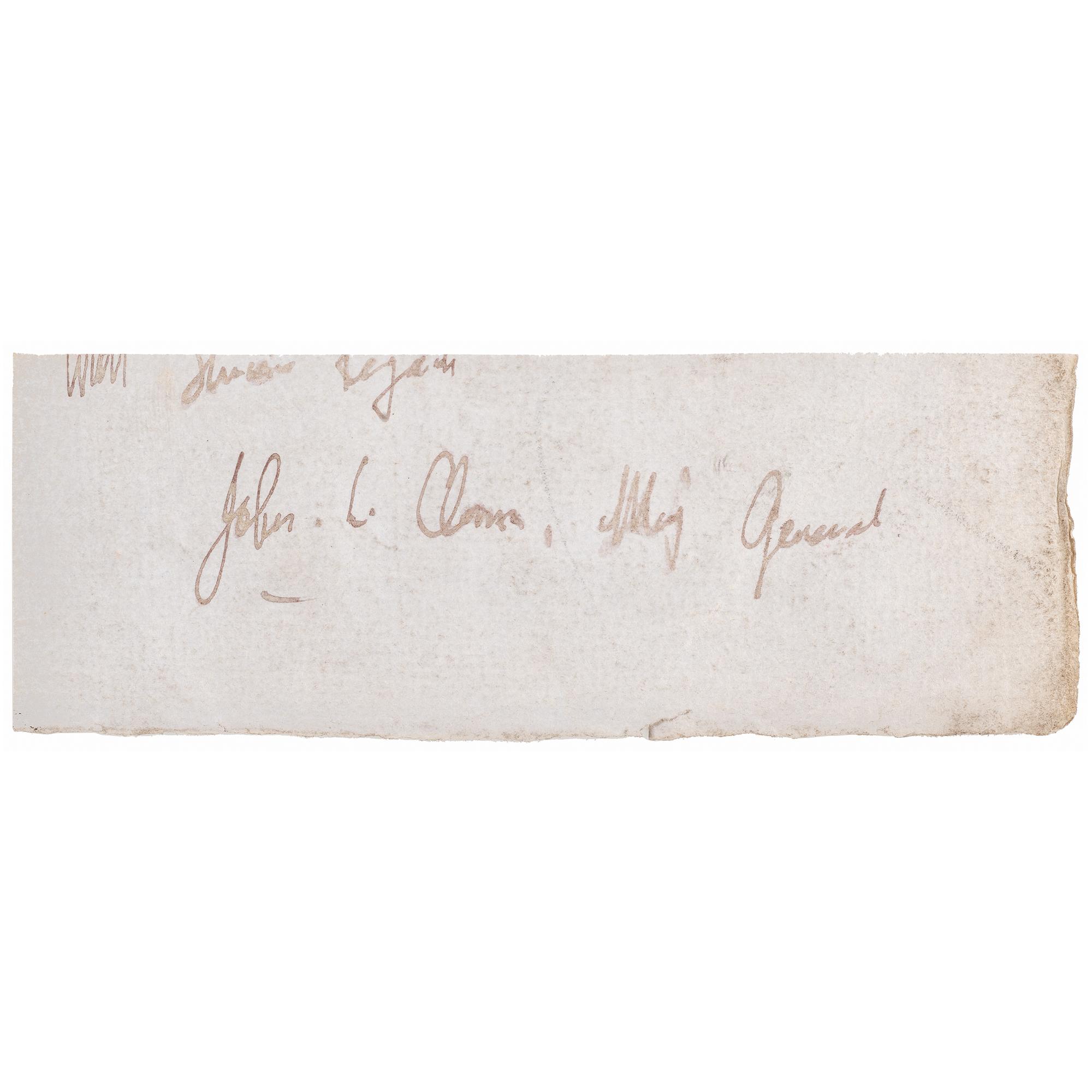 Johnny Clem CDV with Clipped Signature as Major General