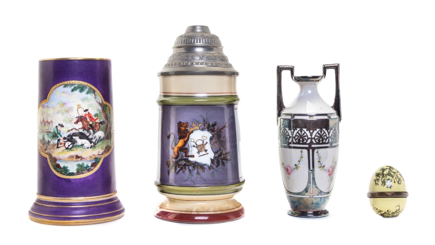 A Group of Decorative Articles Height of tallest 8 inches.
