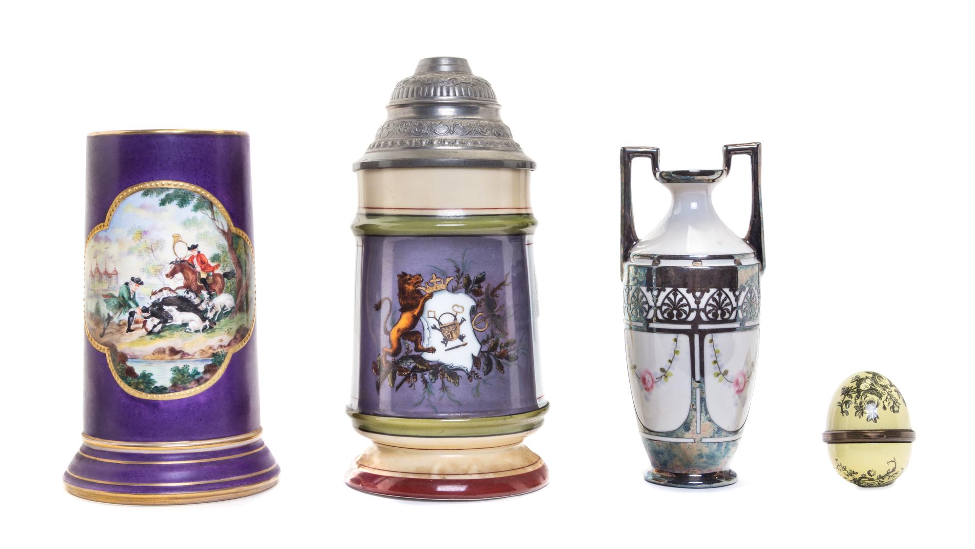 A Group of Decorative Articles Height of tallest 8 inches.