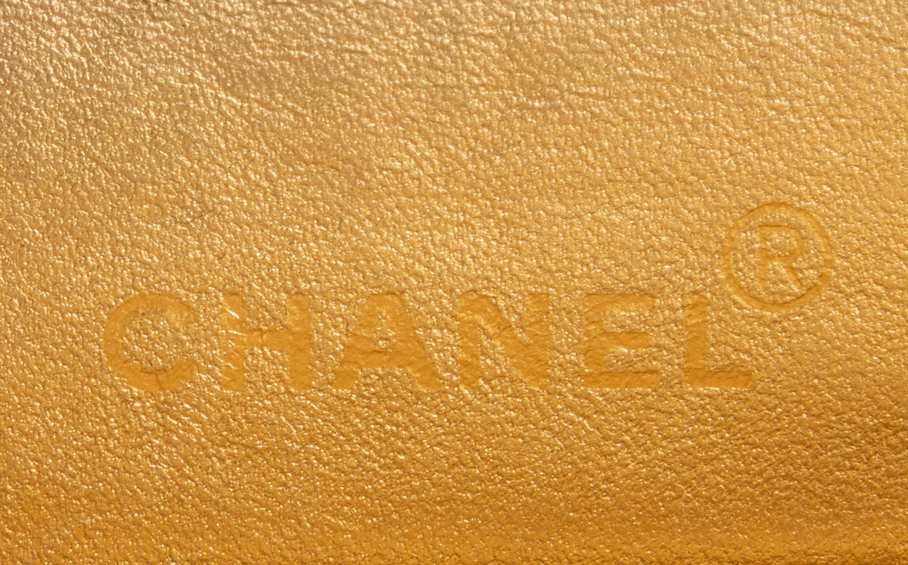 Chanel Quilted Metallic Leather Frame Bag, 1989-91