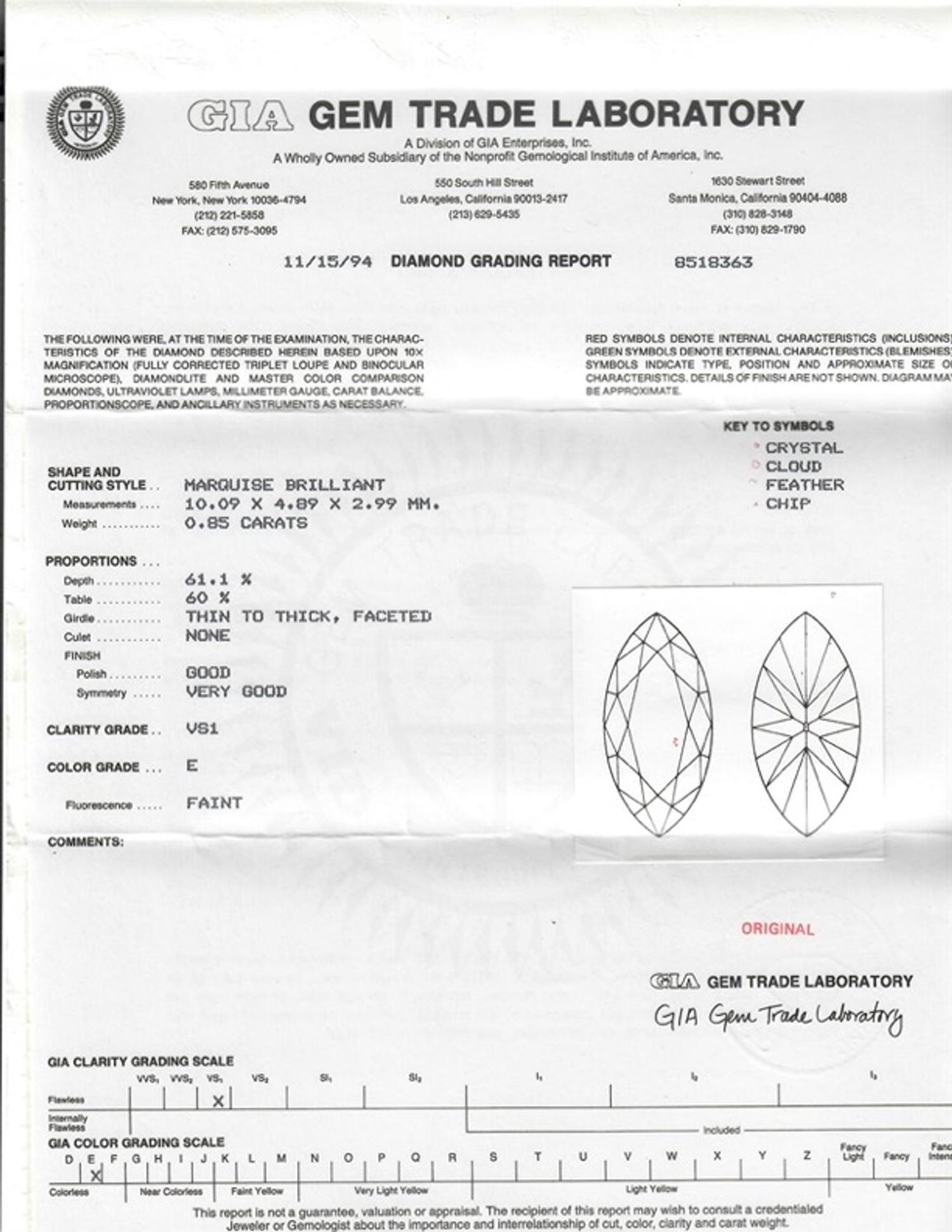 COLLECTION OF MARQUISE CUT DIAMONDS