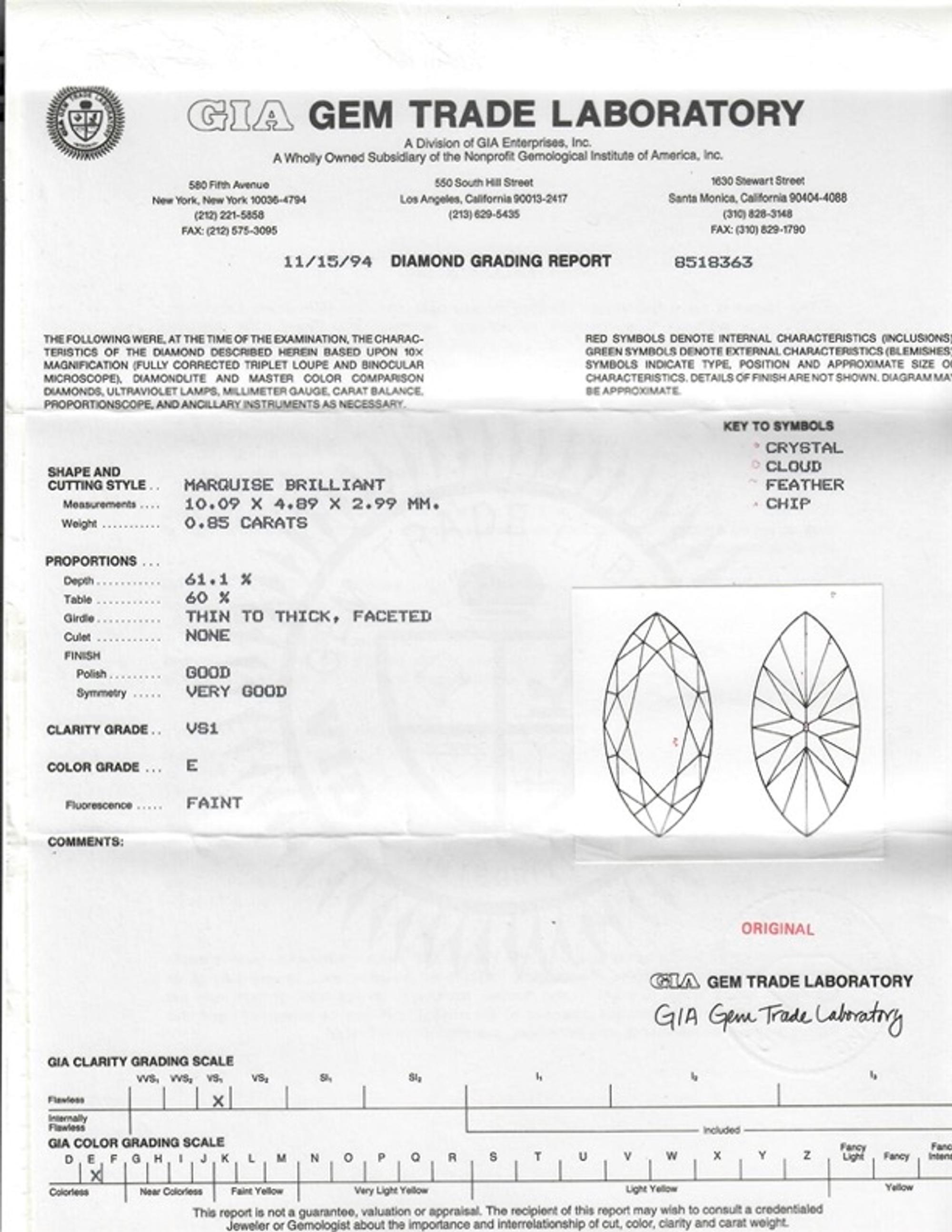COLLECTION OF MARQUISE CUT DIAMONDS