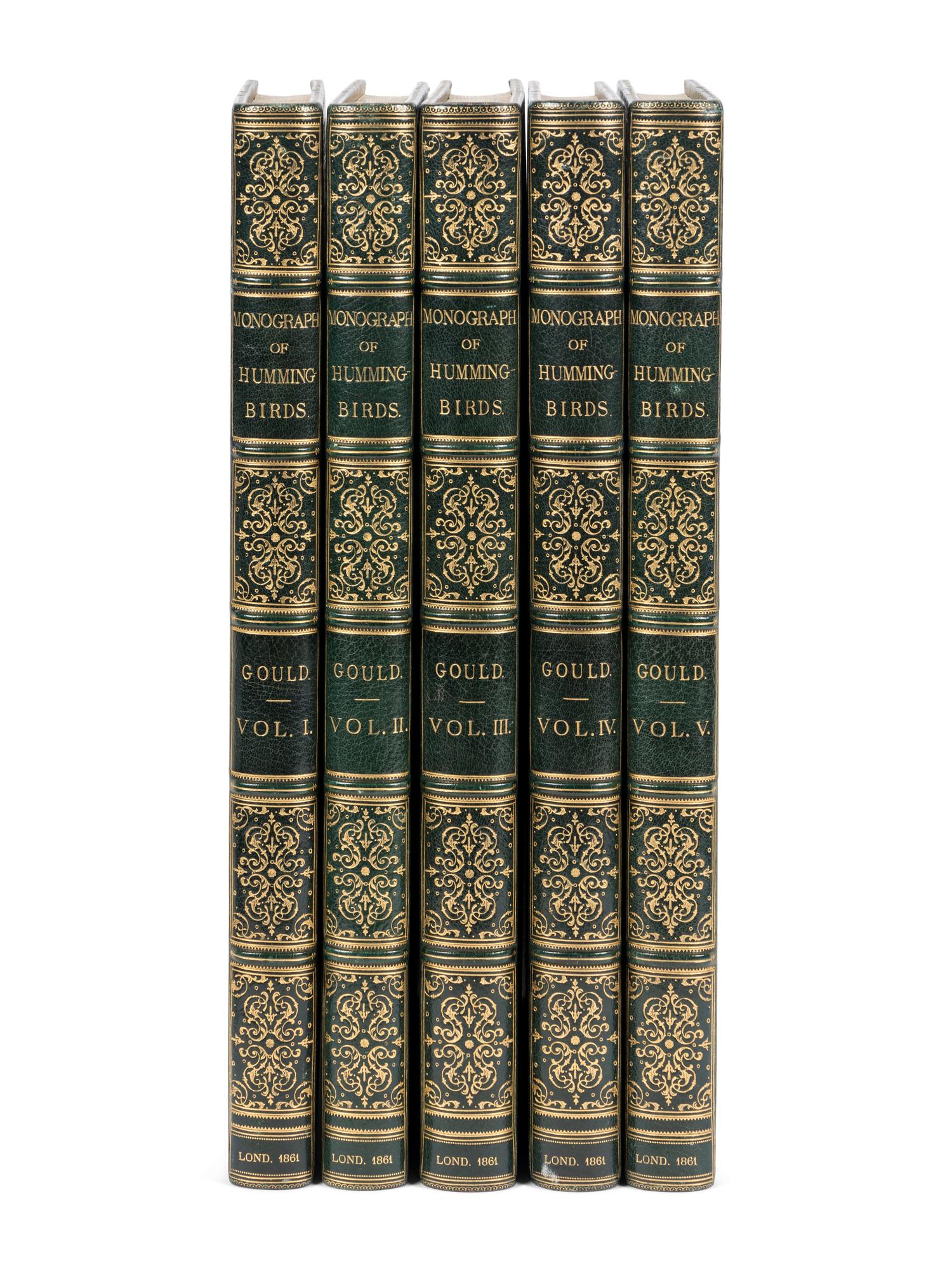 GOULD, John (1804-1881). A Monograph of the Trochilidae, or Family of Humming-Birds . London: Taylor and Francis for the Author, [1849]-1861.