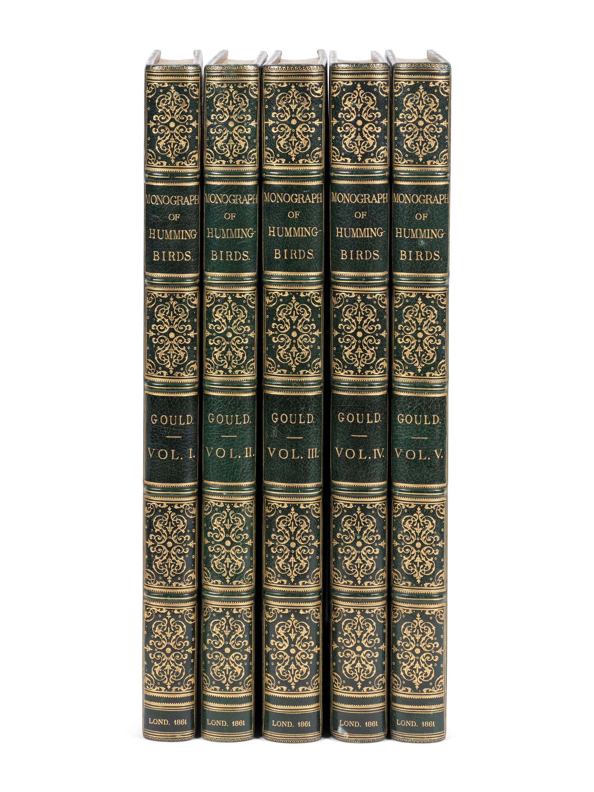 GOULD, John (1804-1881). A Monograph of the Trochilidae, or Family of Humming-Birds . London: Taylor and Francis for the Author, [1849]-1861.